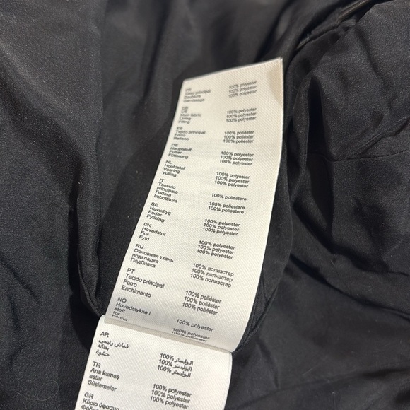 NWT Maje Mod Flower Print Sporty Winter Puffer Oversized Jacket Black Blue sz 0 - Picture 7 of 13